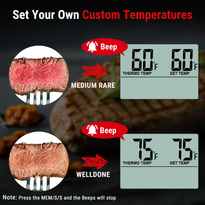 ThermoPro TP-16 Meat Thermometer with Stainless Steel Probe for Indoor Outdoor Use, Digital Cooking Thermometer for Grill, Barbecue, Oven, Smoker, Candy 🍁 All In One Marketplace Canada