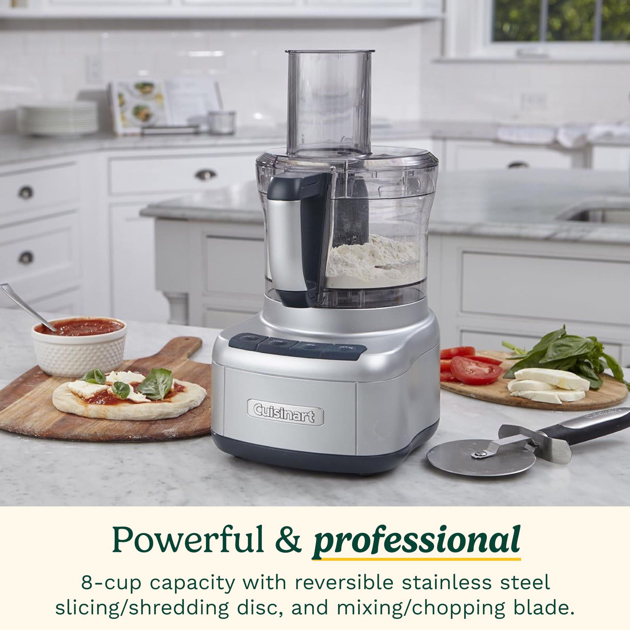 Cuisinart Elemental 8-Cup (2L) Food Processor, 350W, Silver (FP-8SVEC) 🍁 All In One Marketplace Canada