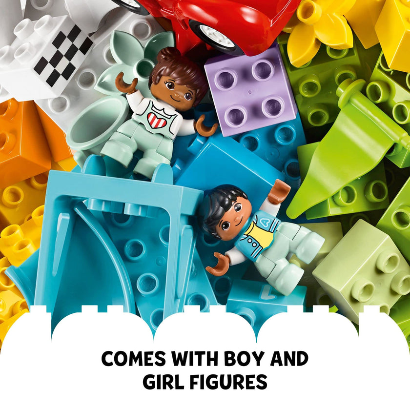 LEGO DUPLO Classic Deluxe Brick Box 10914 Starter Set - Features Storage Box, Bricks, Duplo Figures, Dog, and Car, Creative Play, Great Early Learning Toy for Toddlers Ages 18+ Months 🍁 All In One Marketplace Canada