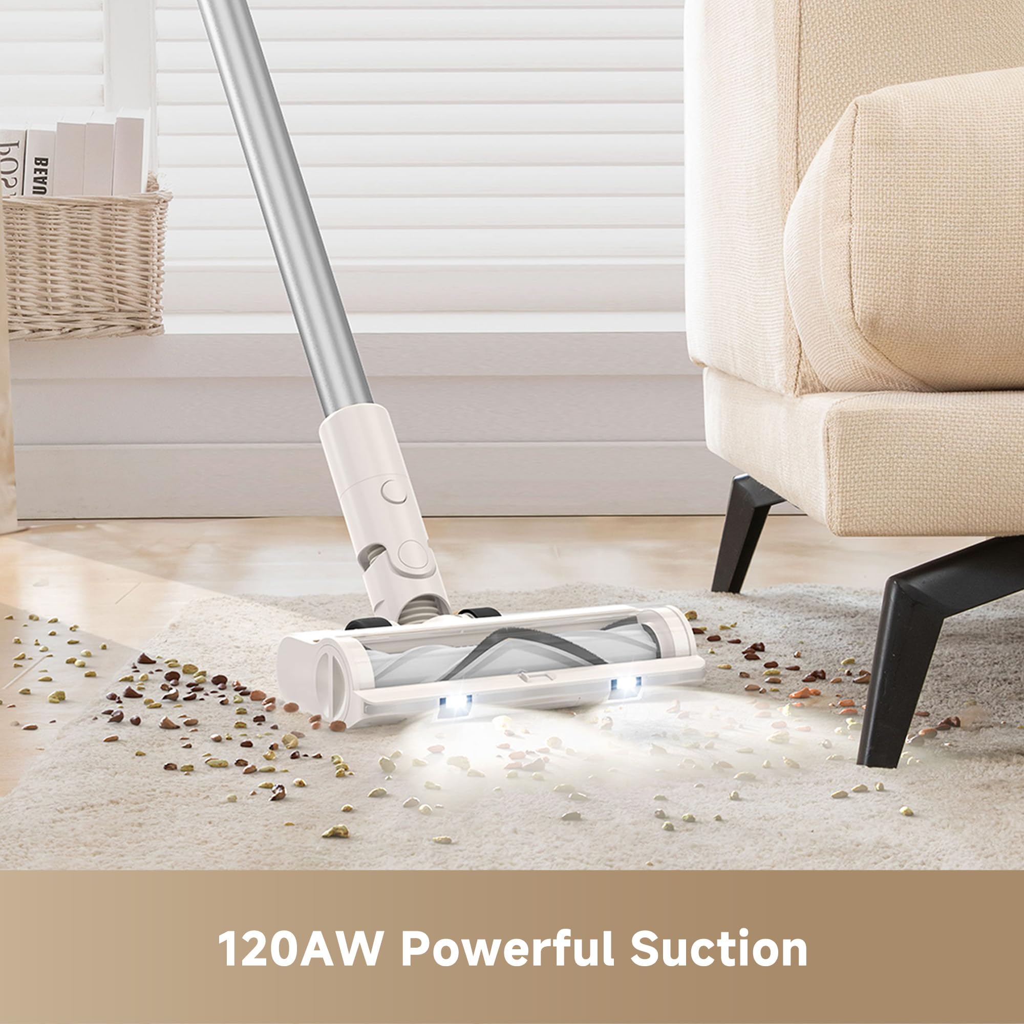 DREAME R10 Pure Cordless Vacuum Cleaner, Stick Vacuum Cleaner for Home, 120AW Powerful Suction, Anti-Tangle, LED Headlights, Up to 60 Mins Runtime, Lightweight for Carpet, Hard Floor, Pet Hair 🍁 All In One Marketplace Canada