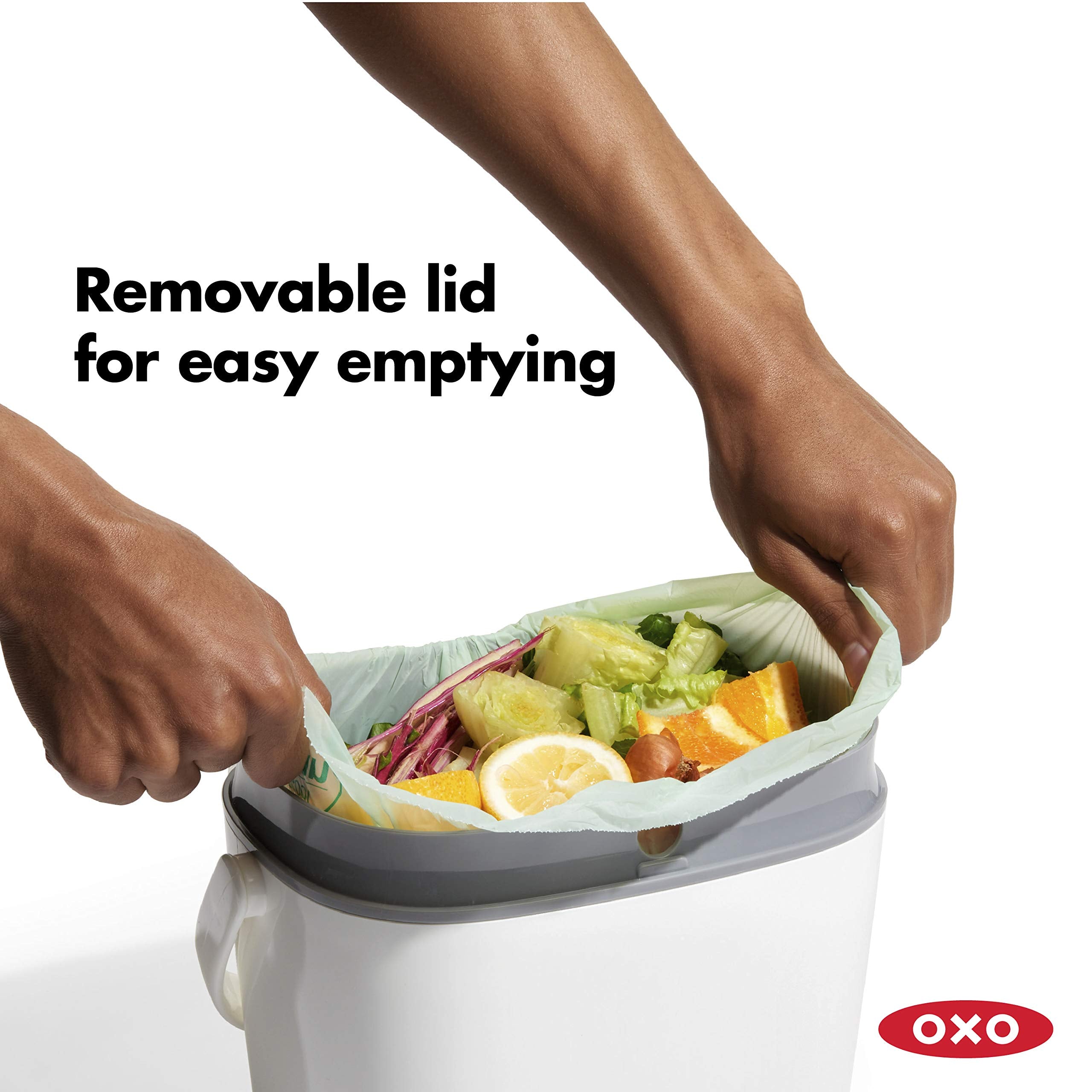 NEW OXO Good Grips Easy-Clean Compost Bin, White, 1.75 GAL/6.62 L 🍁 All In One Marketplace Canada
