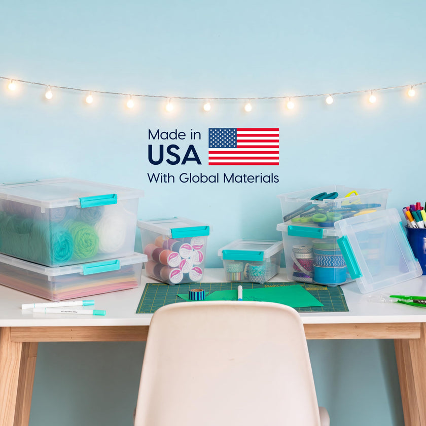IRIS USA Storage Bins with Lids |Made in USA| 2 Qt - (6-Pack) - Clear 🍁 All In One Marketplace Canada