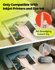 Uinkit Glossy Inkjet Photo Paper 8.5x11 Inches 100 Sheets 48lb Dye Ink 180Gsm Professional Photographic Paper Letter Size 8.5mil Instant Dry Suitable for All Dye Ink Printers (100, 8.5x11Inches) 🍁 All In One Marketplace Canada
