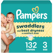 Pampers Swaddlers Diapers, Size 3, Absorbent, Keeps Baby Dry and Comfortable, Skin Safe Disposable Baby Diaper, 1 Pack (Count of 132) 🍁 All In One Marketplace Canada