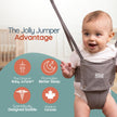 Jolly Jumper ICONIC Doorway Baby Jumper (Grey), Indoor Exercise Saddle Seat, Adjustable Height, for Infants up to 28lbs, No Stand Required 🍁 All In One Marketplace Canada