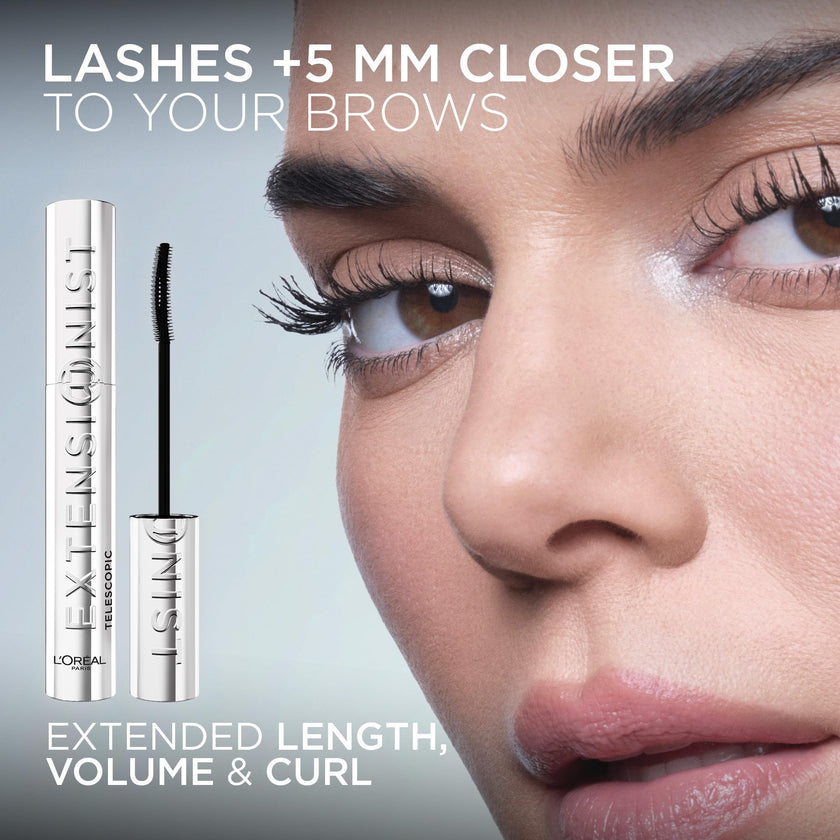 L’Oréal Paris Extensionist Mascara, Lengthening Mascara, Extension-like Length & Volume, For Sensitive Eyes, Clump-Free, Blackest Black WSH, 9.9 mL 🍁 All In One Marketplace Canada