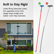 Tyroler 2-in-1 High Window Cleaning Tool | Window Squeegee Extendable with 30-205CM 5 Part Handle | Perfect Window Cleaning & Washing Kit (Black - Rubber) 🍁 All In One Marketplace Canada