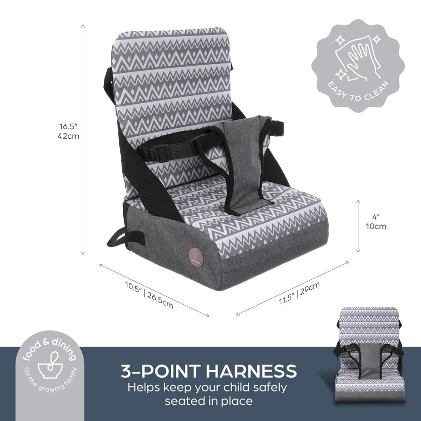 Dreambaby Grab 'n Go Booster Seat with Adjustable Securing Straps - Toddler Booster Seat for Eating - Compact, Lightweight & Portable - Fits Most Dining Chairs 🍁 All In One Marketplace Canada