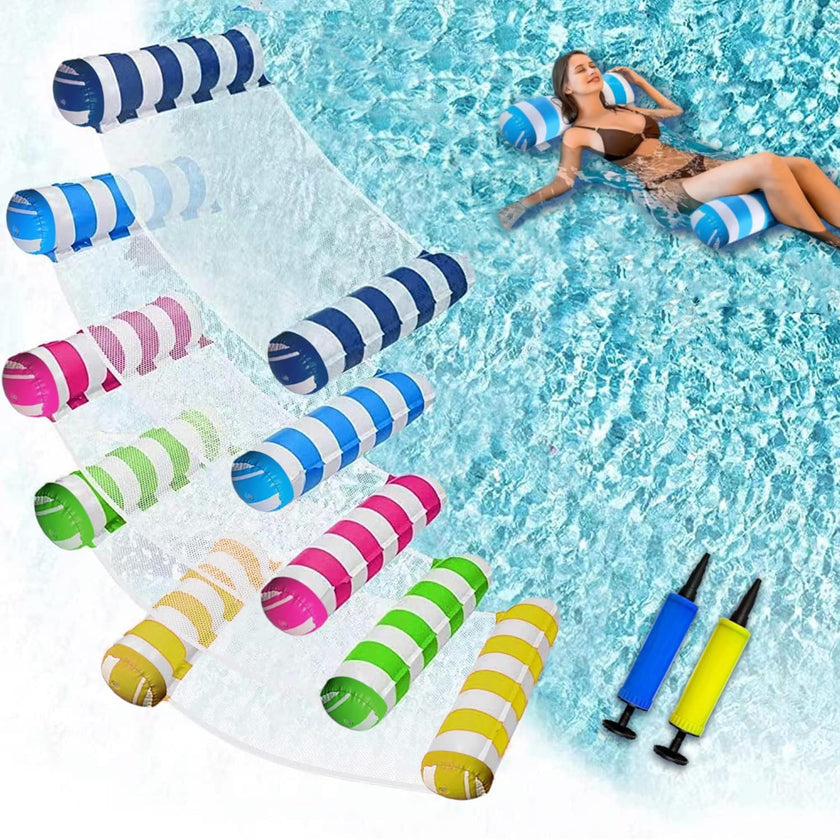 5 Pack XL Pool Floats Adult Size, 4-in-1 (Hammock, Saddle, Lounge Chair, Drifter) Multi-Purpose Water Pool Float, Non-Stick PVC Material (5 Pack) 🍁 All In One Marketplace Canada