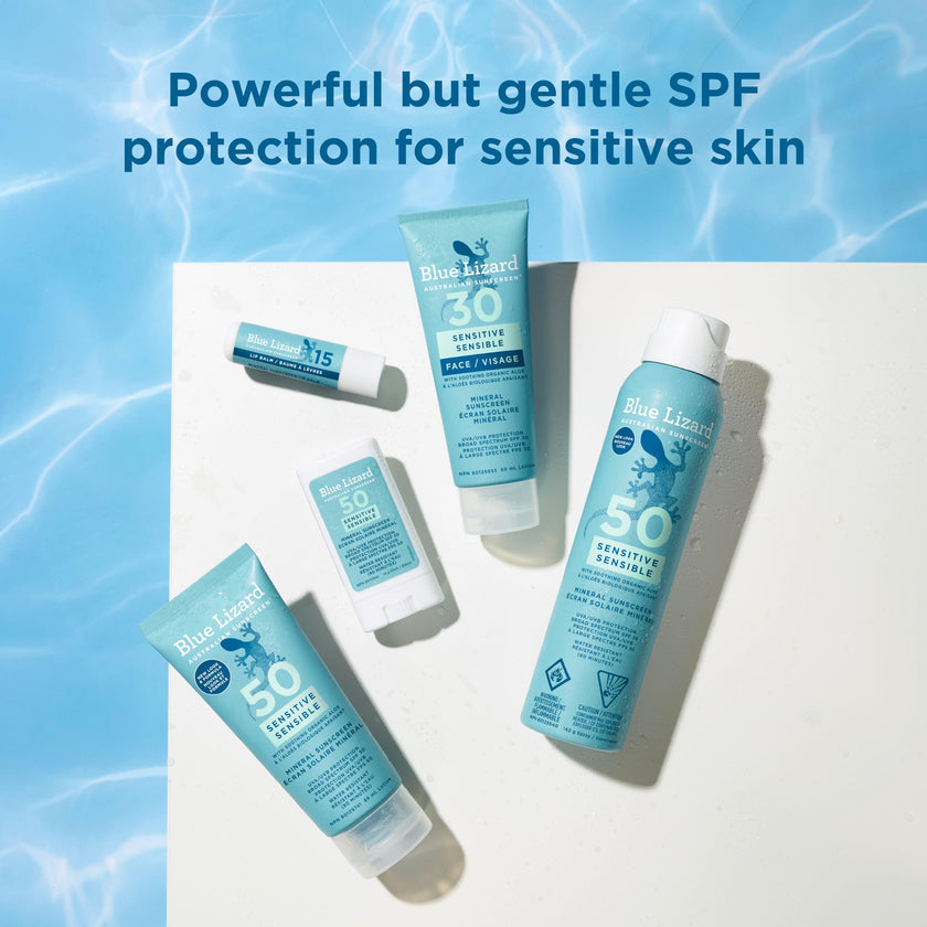 Blue Lizard Sensitive Mineral SPF 50 Spray, Broad-Spectrum UVA/UVB Protection, Water-Resistant, Zinc Oxide Formula, 142 g 🍁 All In One Marketplace Canada