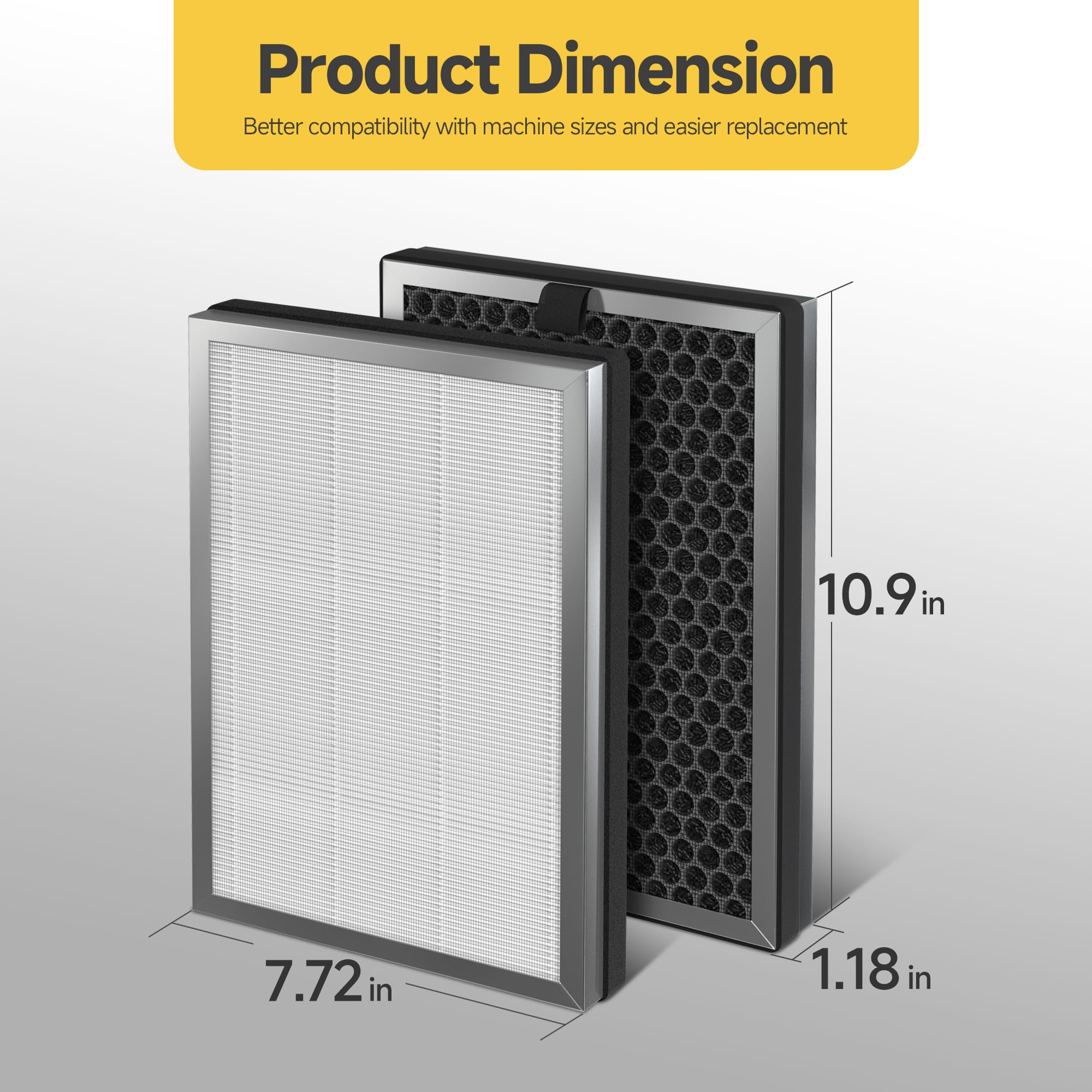 𝟒 X JF260 HEPA Replacement Filter Compatible With Jafända JF260 Air Purifier ＆ JF260S Smart Air Purifier, DeedMo AP-1273 Air Purifiers, Part Number JF260-RF, 3-in-1 True HEPA and Activated Carbon 🍁 All In One Marketplace Canada