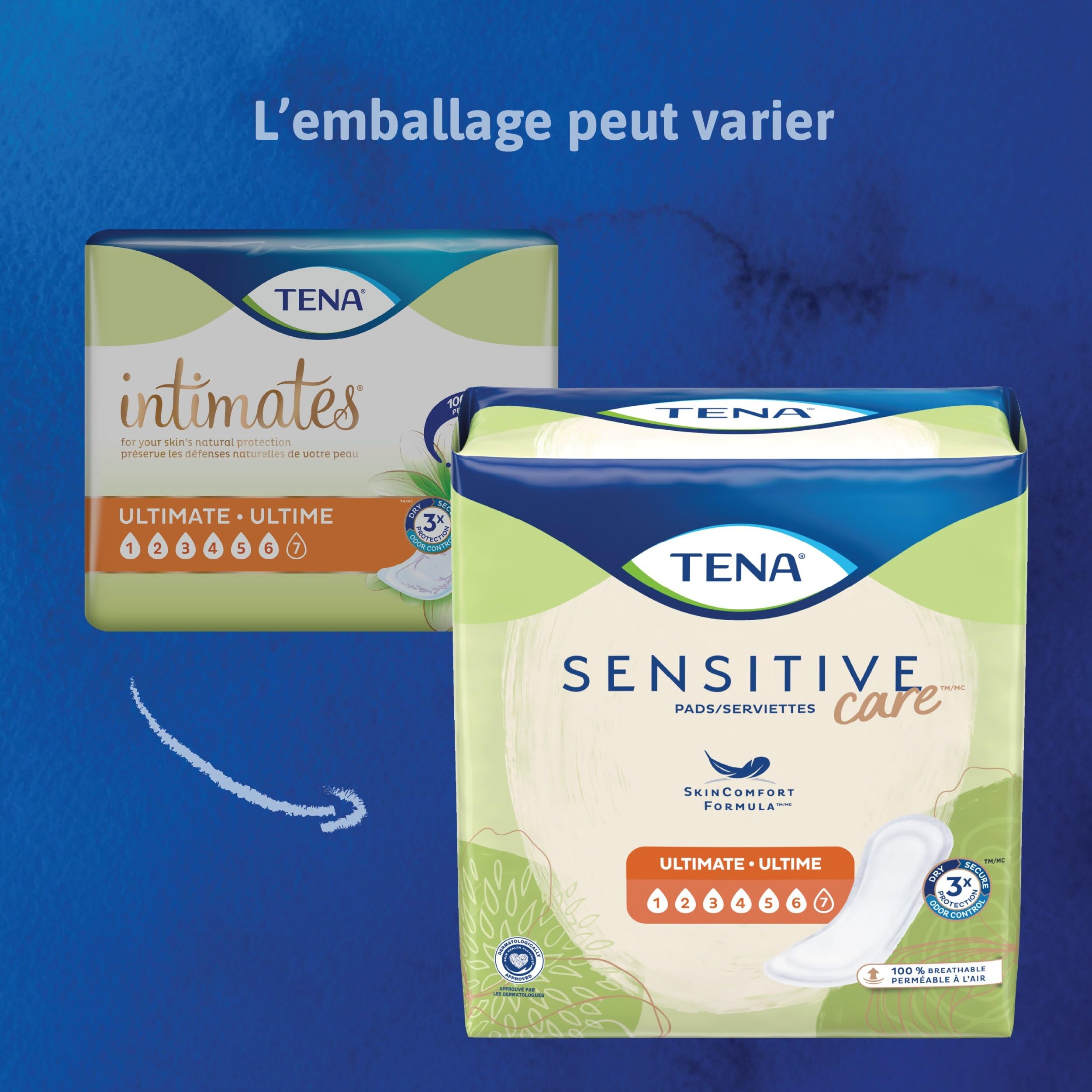 TENA Sensitive Care Ultimate Incontinence Pad for Women, Postpartum and Bladder Control, 99 Count 🍁 All In One Marketplace Canada