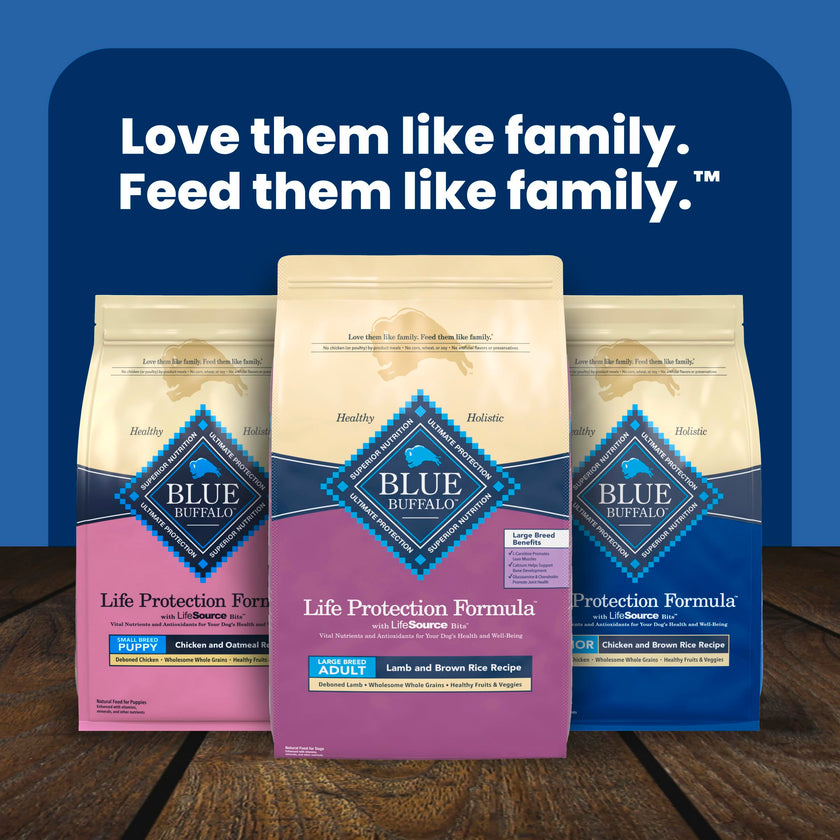 Blue Buffalo Life Protection Formula Lamb & Brown Rice Large Breed Adult Dry Dog Food, Supports Immunity with Antioxidant-Rich LifeSource Bits, Promotes Healthy Muscles, 11.7kg/26lbs 🍁 All In One Marketplace Canada