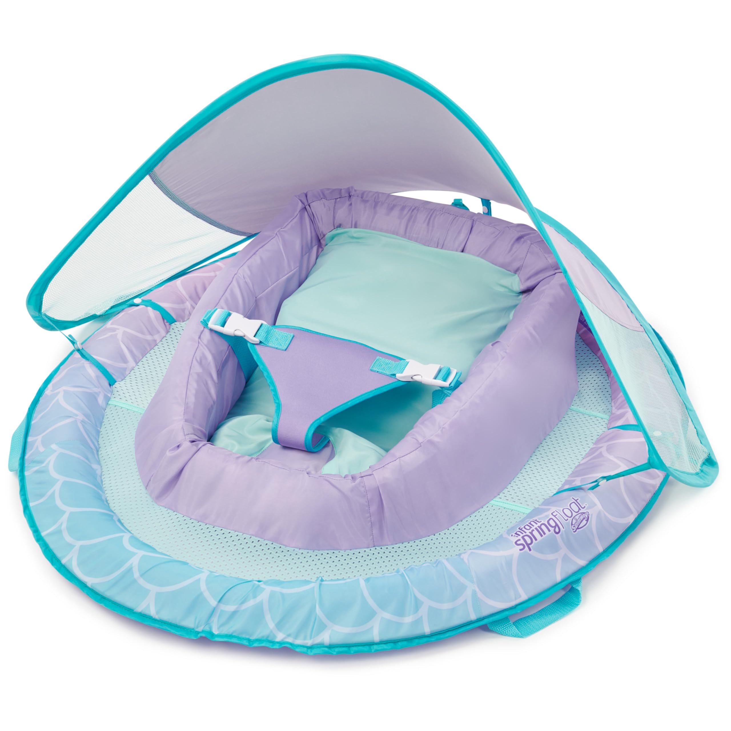 Swimways Infant Spring Float, Baby Pool Float with Canopy & UPF Protection, Swimming Pool Accessories for Kids 3-9 Months, Mermaid 🍁 All In One Marketplace Canada