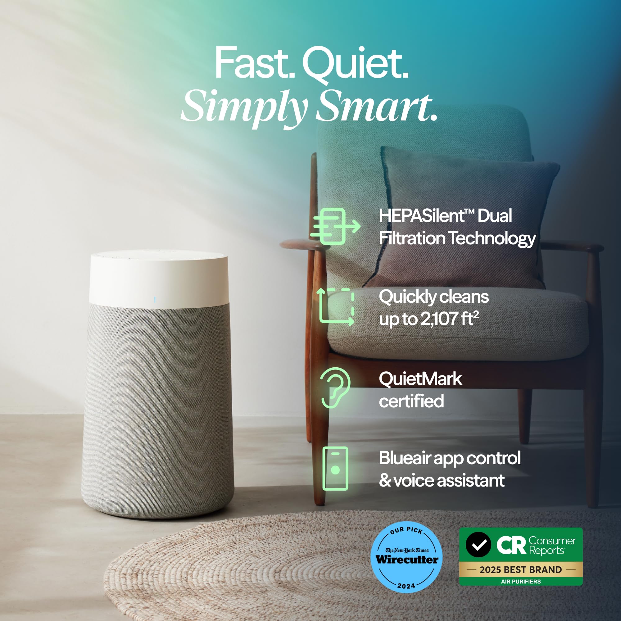 BLUEAIR Blue Pure 311i Max Smart Air Purifier for Medium Rooms up to 2,107 Sq Ft HEPASilent Air Cleaner for Pets Allergies Smoke & Dust WiFi Air Purifier with Auto Mode Quiet Air Purifier for Bedroom 🍁 All In One Marketplace Canada