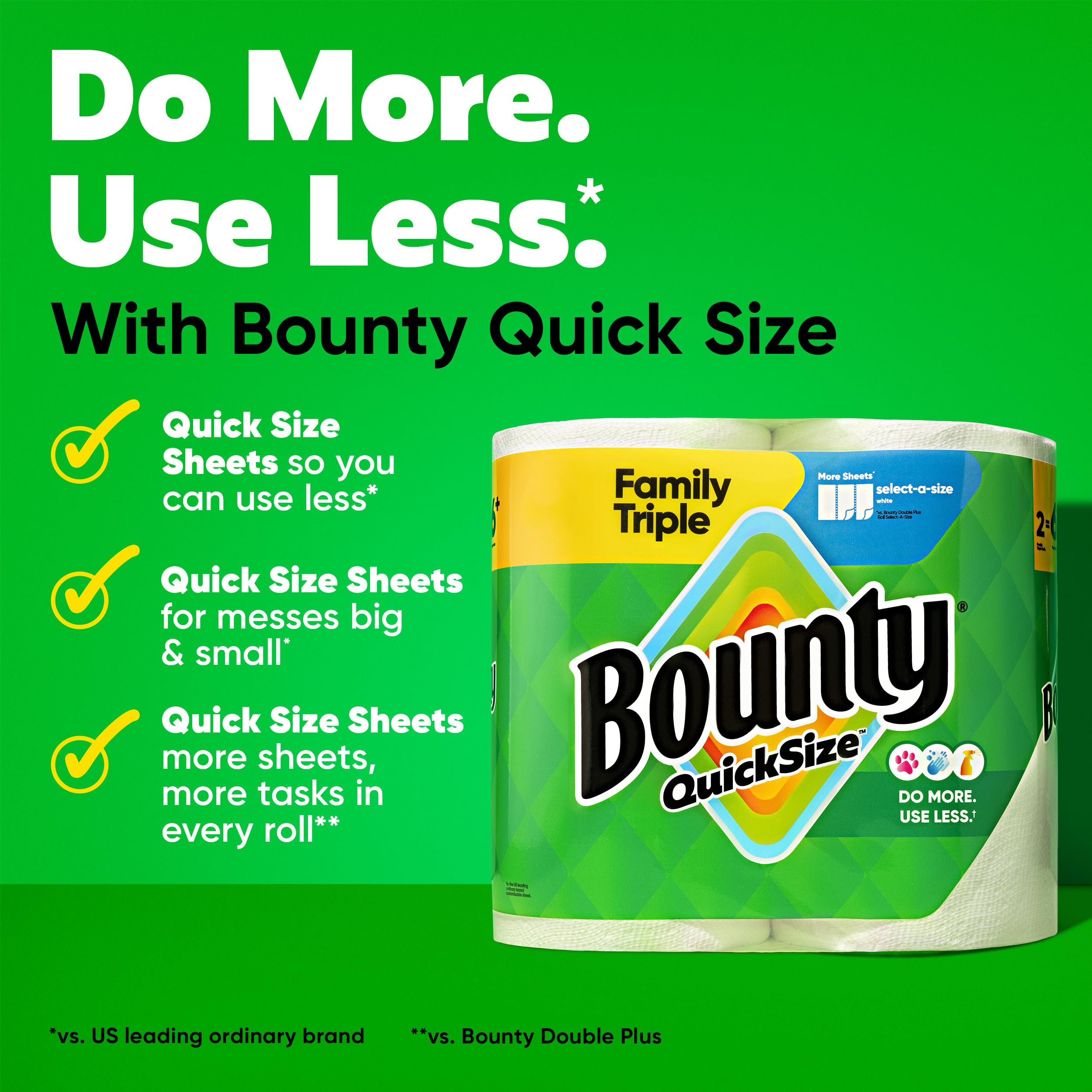 Bounty Paper Towels Quick Size, White, 6 Family Triple Rolls = 20+ Regular Rolls 🍁 All In One Marketplace Canada