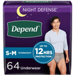 Depend Night Defense Adult Incontinence Underwear for Men, Disposable, Overnight, Small/Medium, Grey, 64 Count 🍁 All In One Marketplace Canada