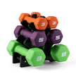 CAP Barbell 32 lb Neoprene Dumbbell Set with Rack |Includes 3, 5, 8 lb Pairs 🍁 All In One Marketplace Canada