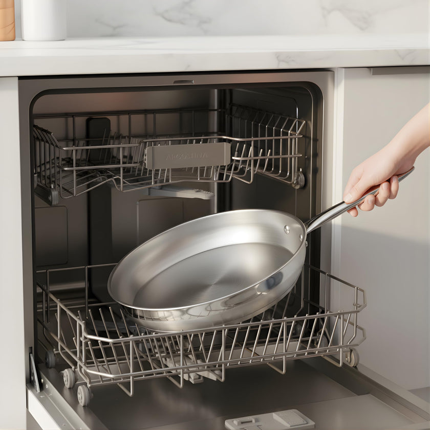 Lagostina Moderna 2 Piece Stainless Steel Pan Set (26cm / 10in and 30cm / 12in), Commercial Capsule Base, Induction Safe Cookware, Dishwasher and Oven Safe up to 400ºF / 204ºF, Silver 🍁 All In One Marketplace Canada
