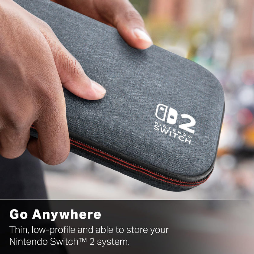 PowerA Slim Case for Nintendo Switch 2 - Dark Heather Grey, Officially Licensed, Protective Case, Holds 10 Game Cards, Padded Screen Protector, Built-in Play Stand 🍁 All In One Marketplace Canada