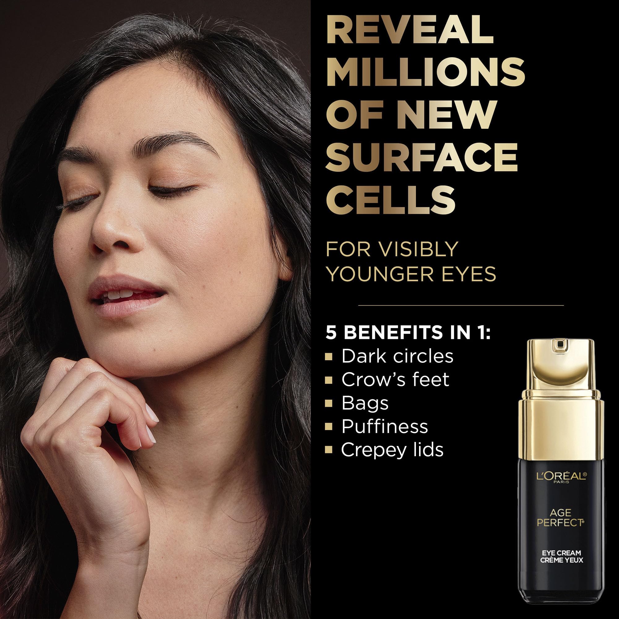 L'Oreal Paris Age Perfect Cell Renewal Anti-Aging Under Eye Cream, Vitamin E, Antioxidants, For Sensitive Skin, Dermatologist Tested, Paraben Free, 0.5 fl oz 🍁 All In One Marketplace Canada