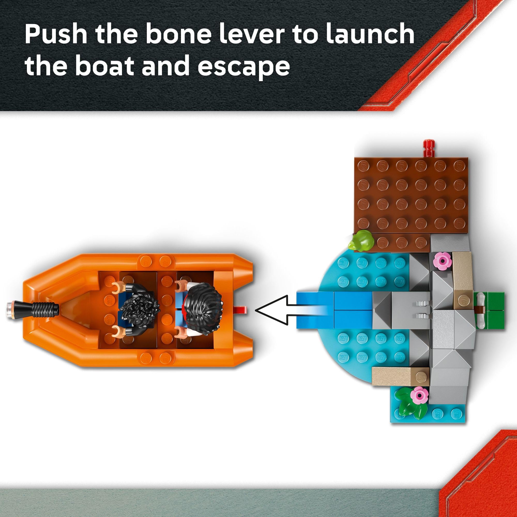 LEGO Jurassic World T. rex River Escape - Dinosaur Toy for Kids, Boys, and Girls, Ages 5-7 - Jurassic World Toy Boat and LEGO Minifigures - Creative Dinosaur Gift for Movie Fans - 76975 🍁 All In One Marketplace Canada