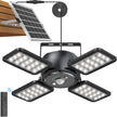 Solar Pendant Light Outdoor Indoor Solar Powered Motion Sensor Shed Light,144LED 1200LM Daytime Work Light with 5 Lighting Modes Remote Control 4 Heads Light for Garage Gazebo Barn 🍁 All In One Marketplace Canada