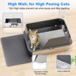 Stainless Steel Cat Litter Box with Lid, XL Litter Box for Big Cats, High Sided Metal Pan, Anti Leakage,Odor-Free & Easy Cleaning,Included Scoop &Trash Bag*2 & Mat & Sticker (Grey) 🍁 All In One Marketplace Canada