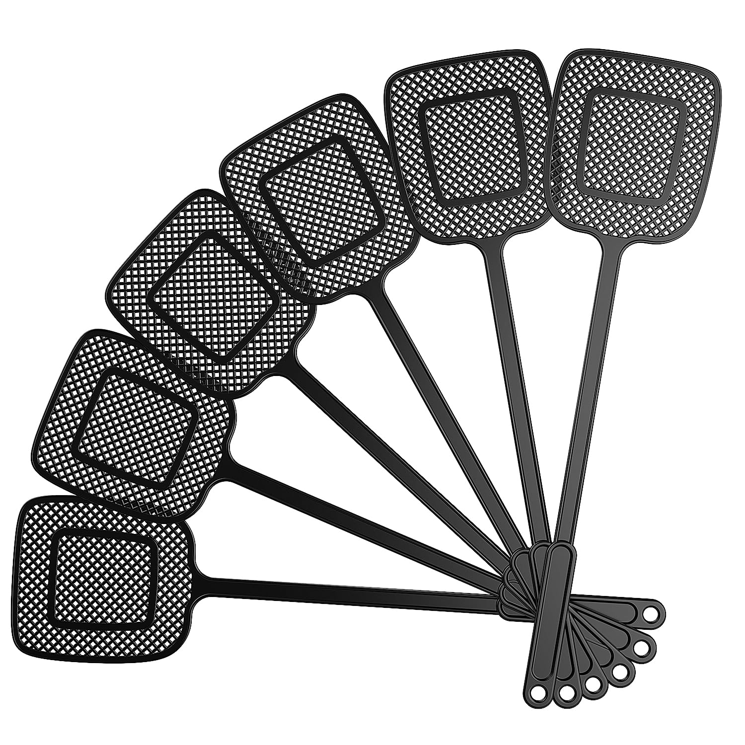 MR.SIGA Heavy Duty Long Handle Fly Swatter, Black, 6 Pack 🍁 All In One Marketplace Canada