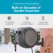 GARDENA 20505-80, 100 Foot Wall Mounted Retractable Reel with Hose Guide, Automatic retraction for Easy Watering,1/2