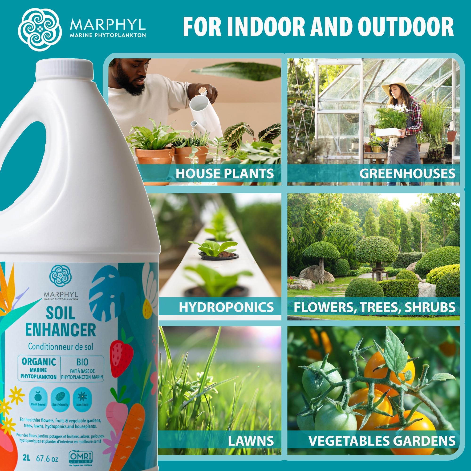 MARPHYL All-Purpose Plant Food – Organic Nutrient-Rich Fertilizer & Soil Enhancer for Indoor & Outdoor Flowers, Vegetables, Succulents, Bamboo & Hydroponics 🍁 All In One Marketplace Canada