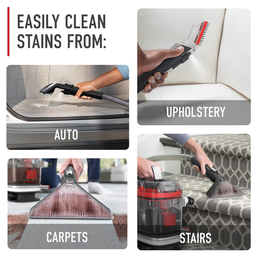 Hoover CleanSlate FH14000V Portable Carpet and Upholstery Spot Cleaner Machine with Dual Tank Technology, 40 oz Capacity, 7 Inch WidePath Tool, Pet Stain Remover, Red 🍁 All In One Marketplace Canada