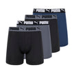 Puma Men's 4 Pack Active Stretch Boxer Briefs, Blue/Black/Gray, Small 🍁 All In One Marketplace Canada