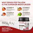 Beef Tallow Face Cream, Whipped Tallow and Honey Balm for Face and Body, Grass Fed Natural Skincare Moisturizer for Dry and Sensitive Skin, Hydrating Body Butter 🍁 All In One Marketplace Canada
