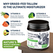 Beef Tallow Face Cream – Grass Fed Whipped Tallow and Honey Balm for Skin, Body Moisturizer with Beeswax and Wild Honey, 3-Ingredient Fragrance Free Non Comedogenic Skincare for Dry Sensitive Skin 🍁 All In One Marketplace Canada