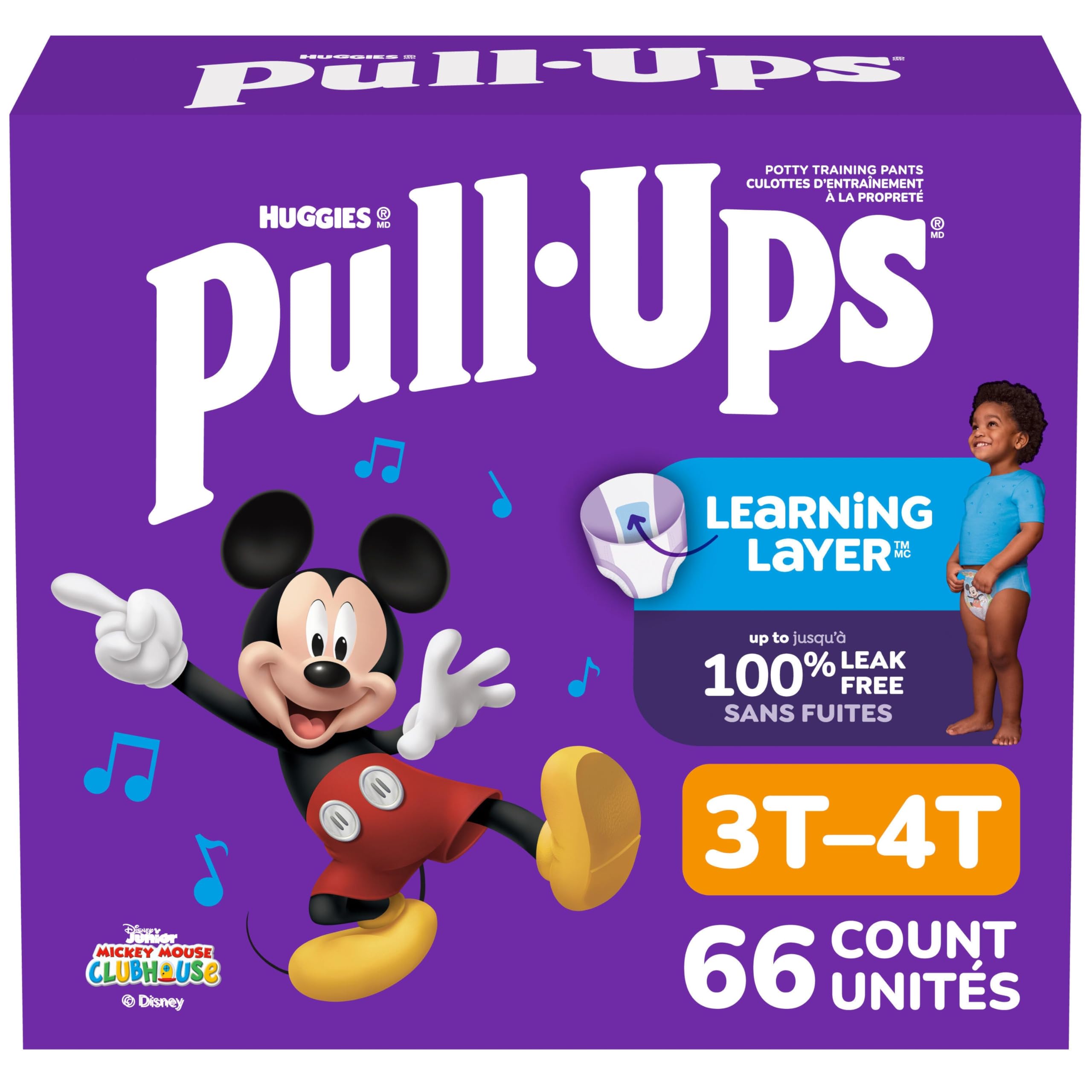 Boys Potty Training Underwear, Easy Open Training Pants 3T-4T, Pull-Ups Learning Design for Toddlers, 66ct, Giga Pack 🍁 All In One Marketplace Canada