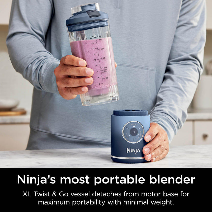 Ninja Blast Max Portable Blender, Twist & Go, 22oz/650mL, Navy, BC251CNV 🍁 All In One Marketplace Canada