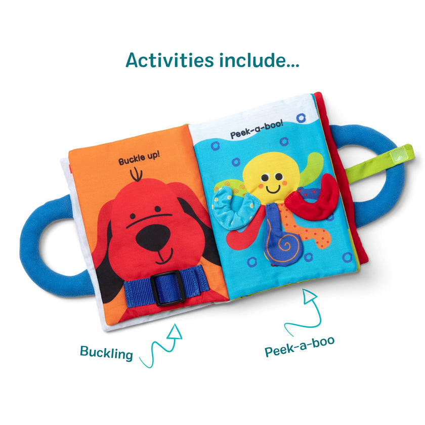 Melissa & Doug K’s Kids My First Activity Book, Soft Cloth Baby Book with Infant Toys—Puppets, Crinkles, Buttons, Buckles & Clock, Machine Washable Montessori Baby Toys for Kids 0–24 Months 🍁 All In One Marketplace Canada