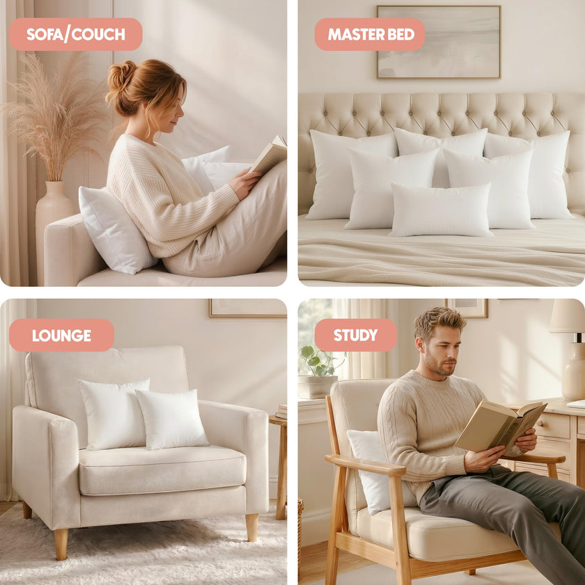 Utopia Bedding Throw Pillows Insert (Pack of 2, White) - 18 x 18 Inches Bed and Couch Pillows - Indoor Decorative Pillow 🍁 All In One Marketplace Canada