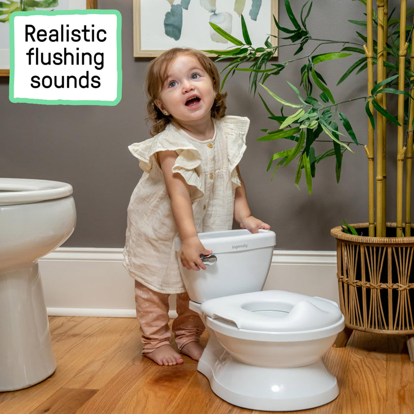 Summer by Ingenuity My Size Potty Pro in White, Infant Potty Training Toilet, Lifelike Flushing Sound, For Ages 18 Months, Up to 50 Pounds 🍁 All In One Marketplace Canada