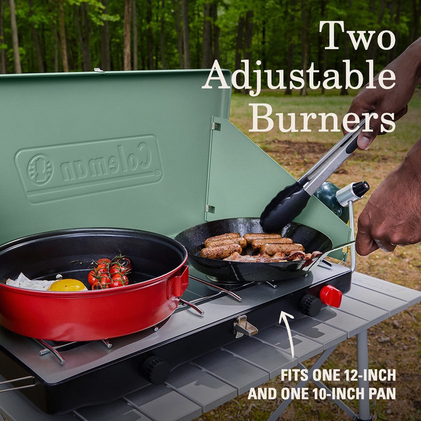 Coleman Cascade 328/Classic Camping Stove, 3/2 Burner Camp Stove, Portable Propane Stove with Adjustable Burners and Wind Guards for Beach Cookouts, Backyard BBQ, Tailgating, Festivals 🍁 All In One Marketplace Canada