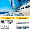 SIKA - Multi-Purpose Adhesive and sealant for Boats - Sikaflex-291 - Black - Marine use - Makes Elastic and Vibration-Resistant Seals - Low Odour - 300 mL 🍁 All In One Marketplace Canada