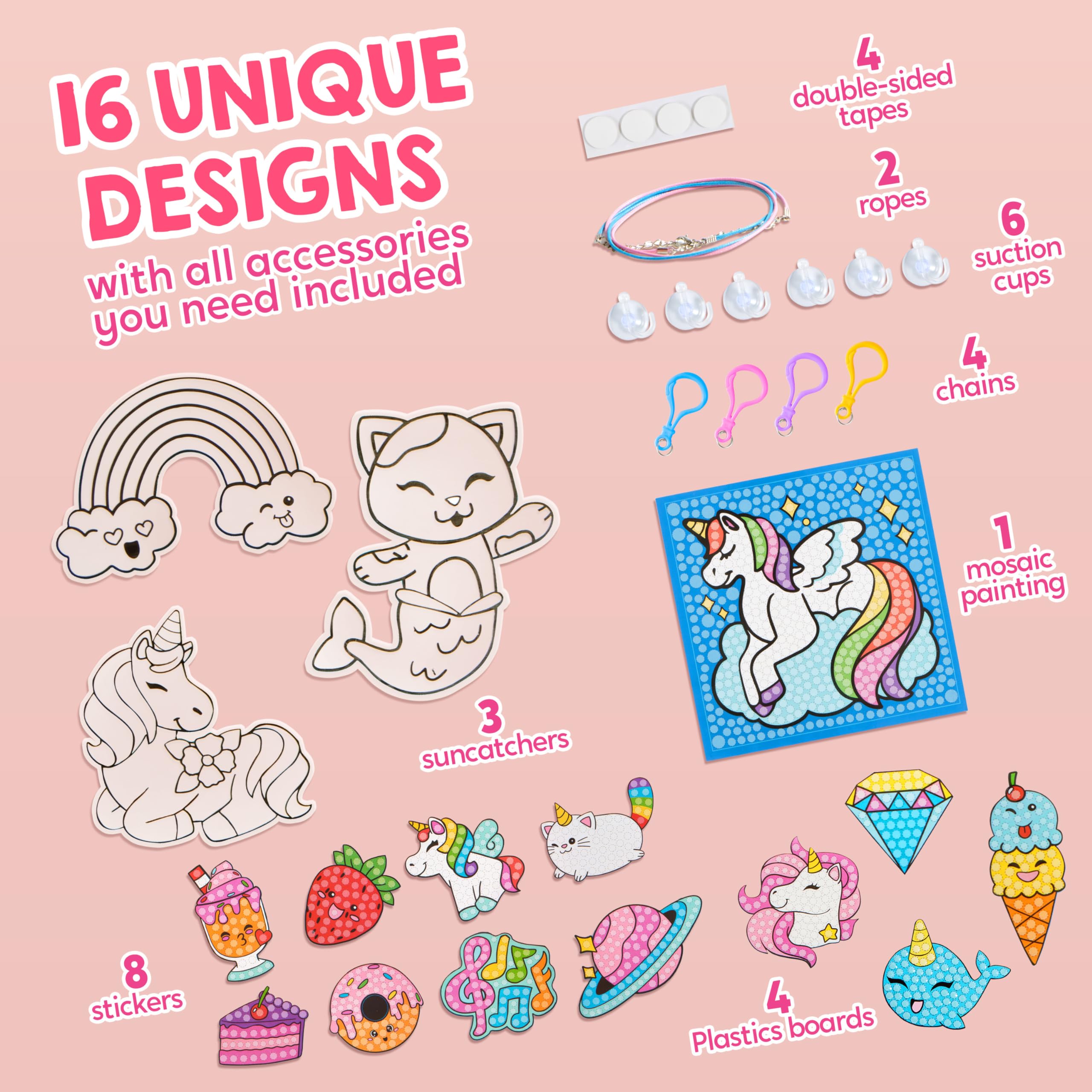Klever Kits 16 Projects Gem Painting, Kids Diamond Art Painting Kit with 5D Gem, Arts and Crafts for Girls Ages 6-12,Art Gift Ideas for Girls Crafts Ages 6, 7, 8, Girl Gifts, Easter Gifts for Kids 🍁 All In One Marketplace Canada
