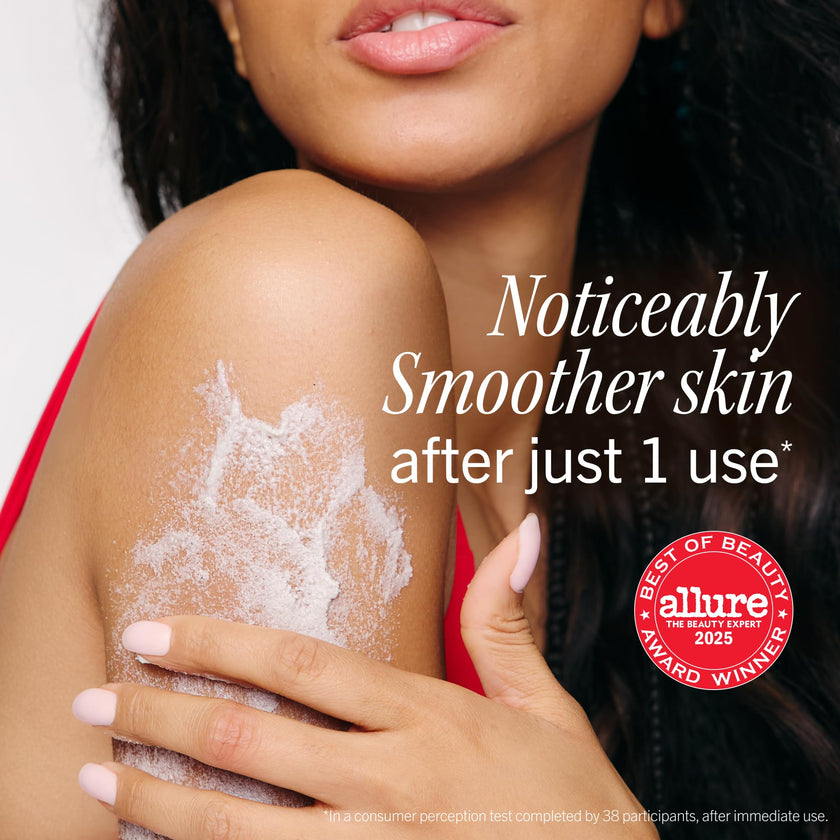 First Aid Beauty KP Bump Eraser Body Scrub, 10% AHA Keratosis Pilaris Exfoliator - Glycolic & Lactic Acid with Pumice, Treatment for Strawberry Legs, Razor Bumps & Rough Bumpy Skin, Safe for Sensitive Skin, 10 oz, Unscented 🍁 All In One Marketplace Canada
