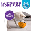 Outward Hound Snoop Dog Toy – Treat‑Dispenser Puzzle Ball, Interactive Slow Feeder, Medium to Large Dogs, Bouncy & Mint-Infused, Orange, 5