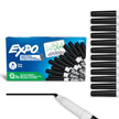 EXPO Dry Erase Markers, Low Odour Ink, Black, Fine Tip, 12 Count 🍁 All In One Marketplace Canada