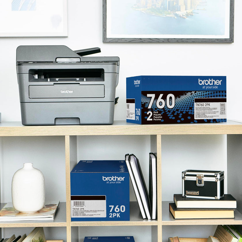 Brother Original TN760 High-Yield Black Toner Cartridge Value Pack (2), Higher Yield for Value, Original Toner Replacement cartridges,for Brother Laser Printers HL-L2395DW, DCP-L2550DW and More 🍁 All In One Marketplace Canada