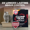 ARM & HAMMER Platinum Cat Litter, Clump & Seal, EXTRA STRENGTH Complete Odour Sealing with 14 Days of Odour Control, Multi-Cat, Hard Clumping Clay, 99.99% Dust Free, 18.14kg 🍁 All In One Marketplace Canada