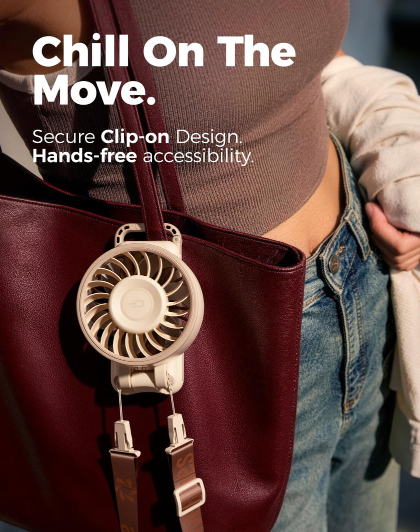 Diveblues Portable Hand Fan - Mini USB Rechargeable Handheld Fan Up to 12 Hours Cooling, 1-100 Speed Personal Fan with Turbo Airflow, 180° Foldable Desk Fan for Office & Bedroom & Travel & Commuting 🍁 All In One Marketplace Canada
