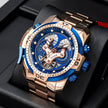 REEF TIGER Designer Sport Mens Watch Rose Gold Date Day Complicated Mechanical Bracelet Watch RGA3503
